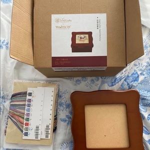 Cross stitch craft kit bird design jewelry box